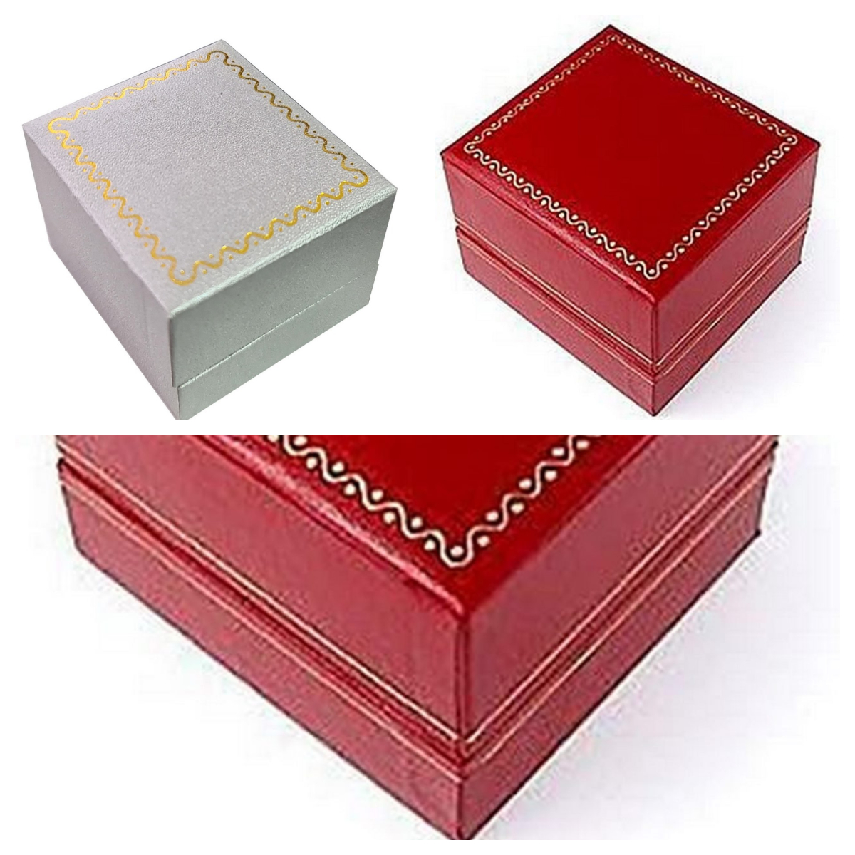 Caja Organizador de Relojes y anillos rojo