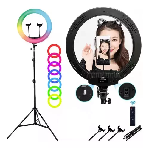 Aro de Luz RGB (45 cm) + Tripode para selfie