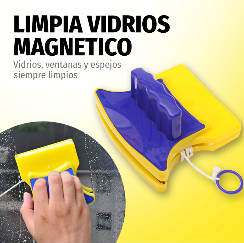 Limpia Vidrio Ventanas Magnetico Doble Cara Limpiador
