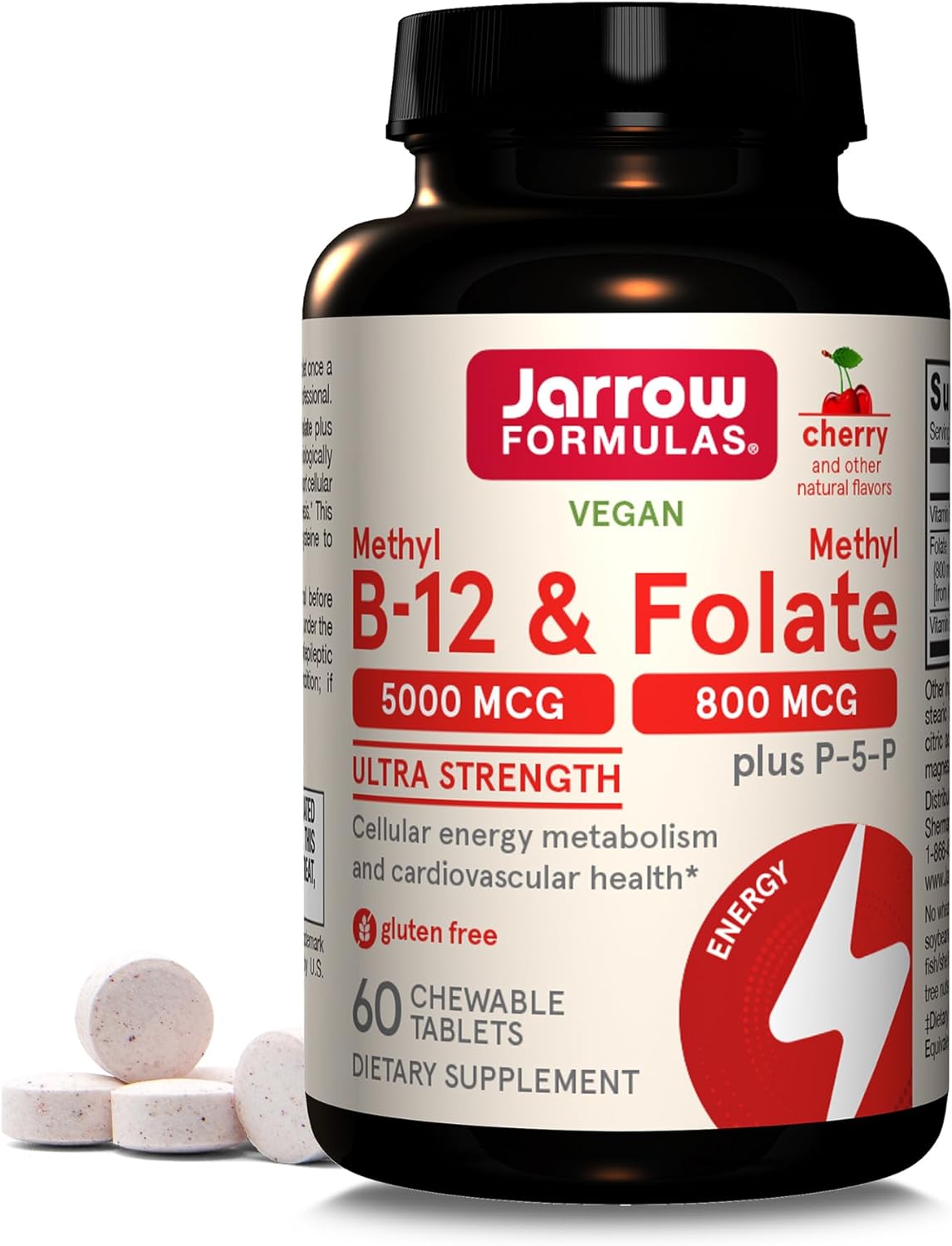 Jarrow Formula B12 & Folate Apoyo De Celulas Cerebrales 60 Tabletas 