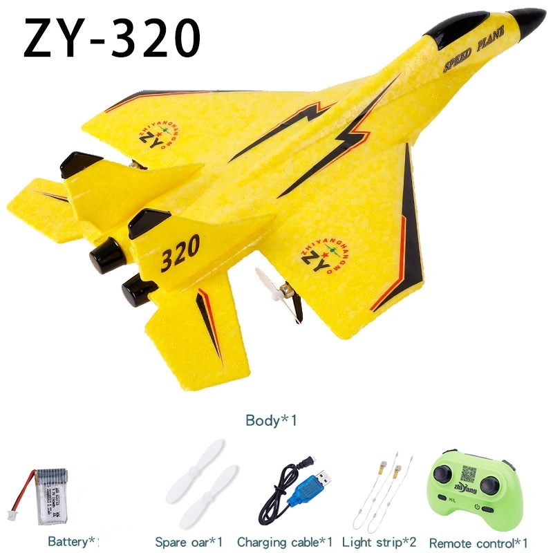Avion De Control Remoto Indestructible Zy320 Planeador Luces