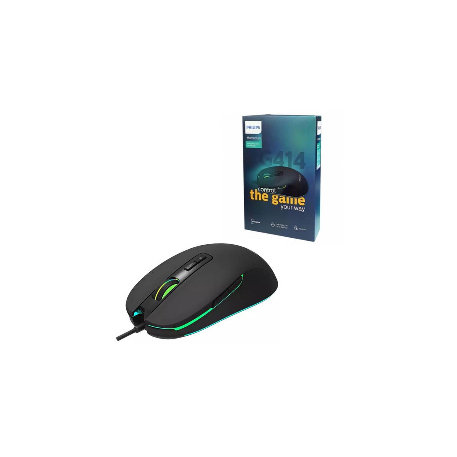 Mouse Gamer Philips 3200 DPI - Rgb
