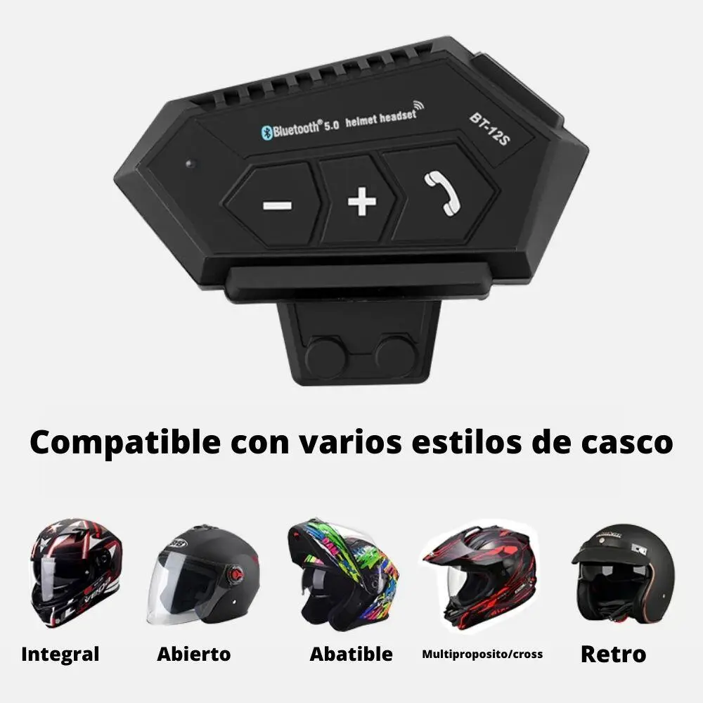 Intercomunicador Bt12 Auriculares Casco Moto - Luegopago