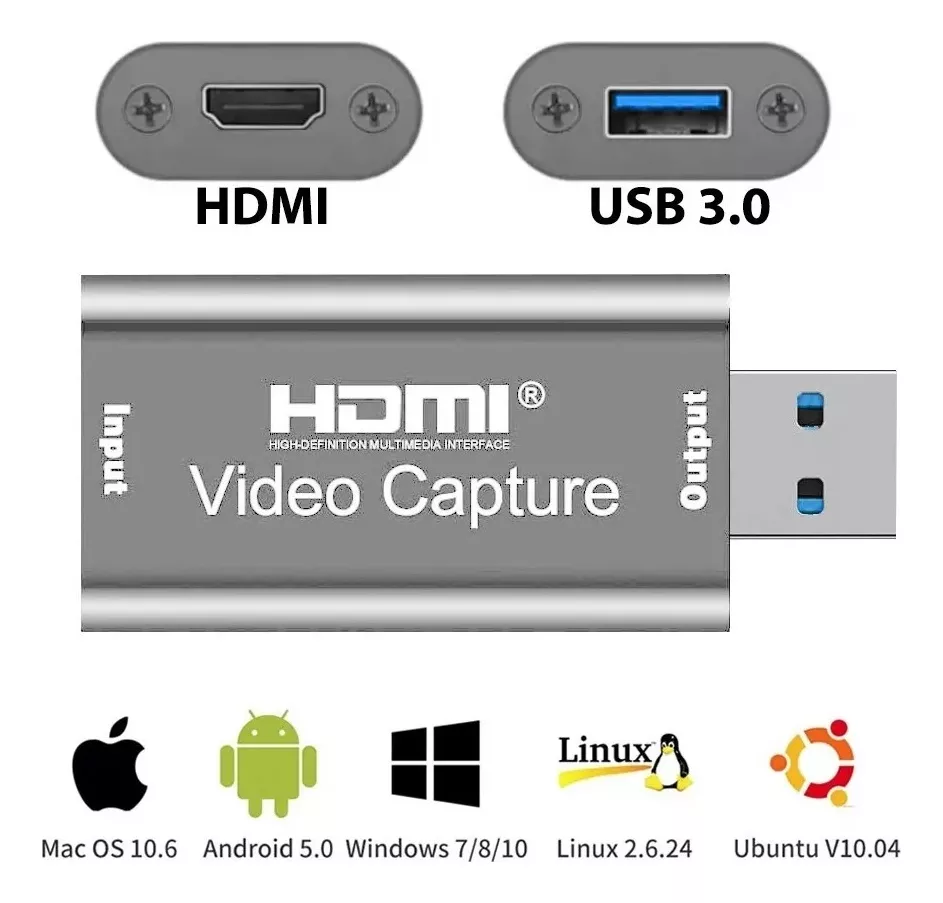 Capturadora Video Hdmi 4k 1080p 60hz New 3.0 Usb Para Juego