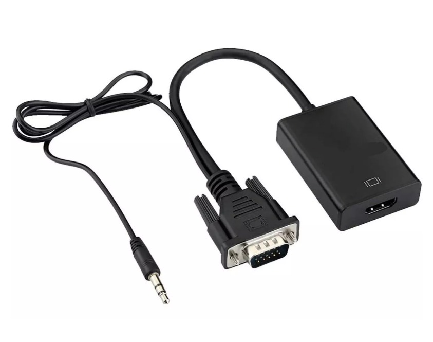 Adaptador HDMI macho a VGA hembra con conector de 3,5 mm