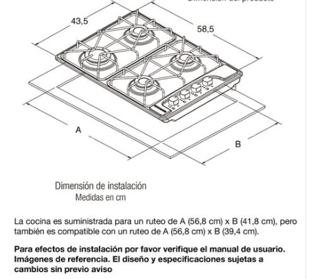 Estufa de empotrar en acero inoxidable Challenger de dos puestos