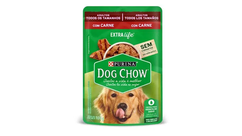 Dog Chow Adulto Con Carne - Alimento Humedo X100Gr 