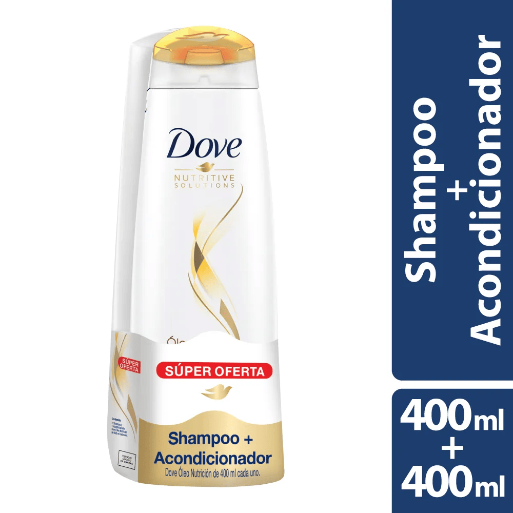 Dove Óleo Nutrición – Shampoo y  Acondicionador X400Ml 