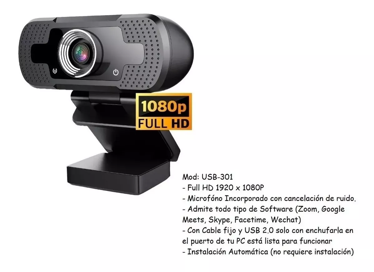 Webcam Camara Web Con Microfono Full Hd 1080 Usb Pc Notebook (6)
