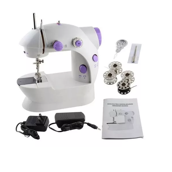 Mini maquina de coser sewing electrica totalmente funcional portatil  modisteria arreglos en casa idea para costura.
