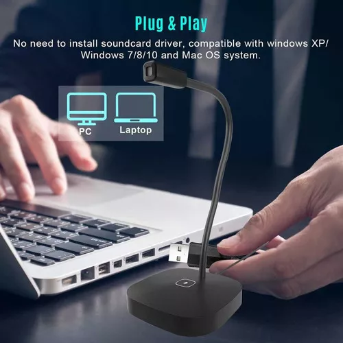 Micrófono USB para PC Laptop Profesional de Escritorio