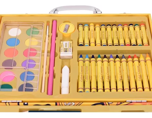 Set Kit Para Niños Colores 145 Pcs Arte Dibujo Creativo Infantil Rosa -  Luegopago