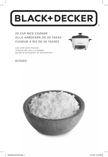 Comprar Olla Arrocera Black+Decker 20 Tazas, Blanco RC5200
