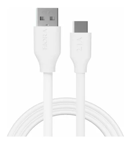 Cable USB 1Hora 1 metro, Entrada y Salida Tipo C, Carga Rápida 3A; Blanco