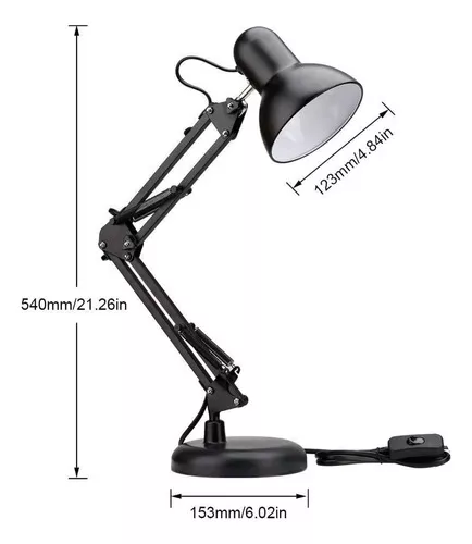  Lámpara de lupa 56 LED, lente 3D, 8D, luz de lupa de 3.346 in,  brazo giratorio ajustable, altura para escritorio, mesa, tarea,  manualidades, joyería, costura, banco de trabajo, : Arte y Manualidades