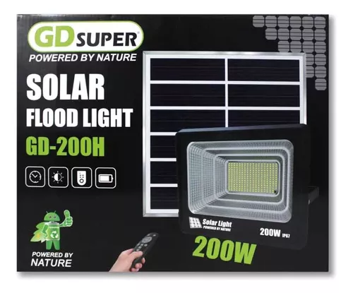 Reflector Lampara Led Panel Solar Exterior 200w Gd-200h