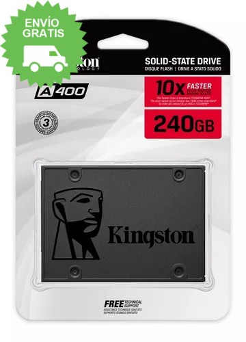 Disco Sólido SSD Interno Kingston 240GB Negro