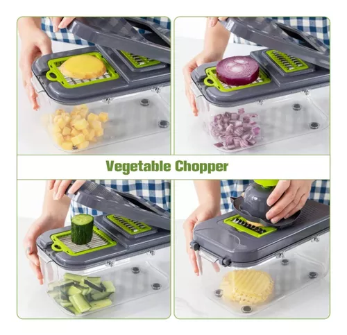 Mini Picador Verduras Cortador Cebolla Manual Ajo Vegetal - Disparo