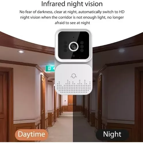 Timbre Inteligente con Cámara de Seguridad, WiFi, Inalámbrico, Visión  Nocturna-Z20