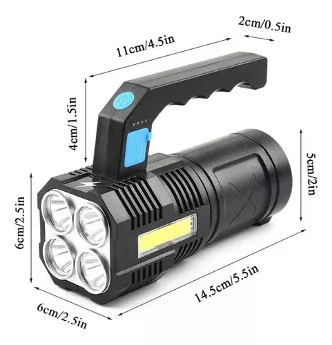 1 Linterna Potente, Linterna Led, Lámpara LED Impermeable Con Zoom Para  Actividades Al Aire Libre