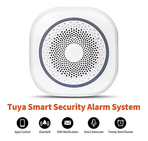 Tuya Kit Sistema de Alarma WiFi con Sirena Compatible con alexa y google