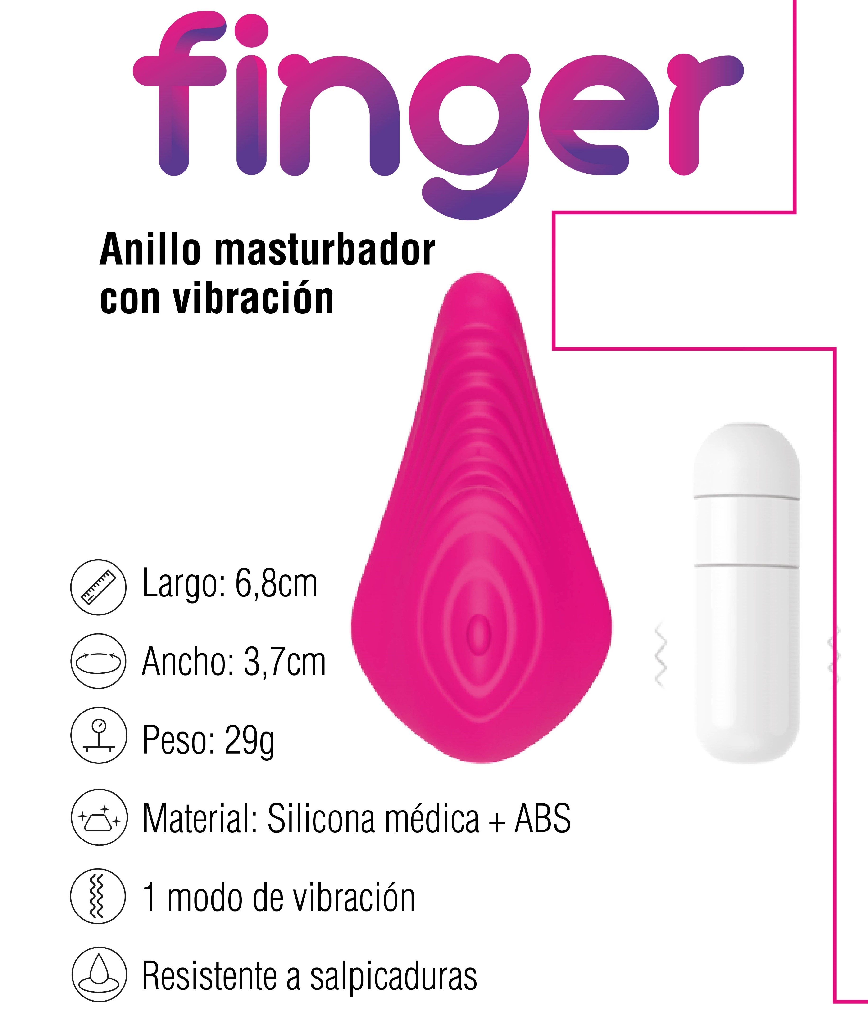 Anillo Con Vibración Finger Pink SHANDE