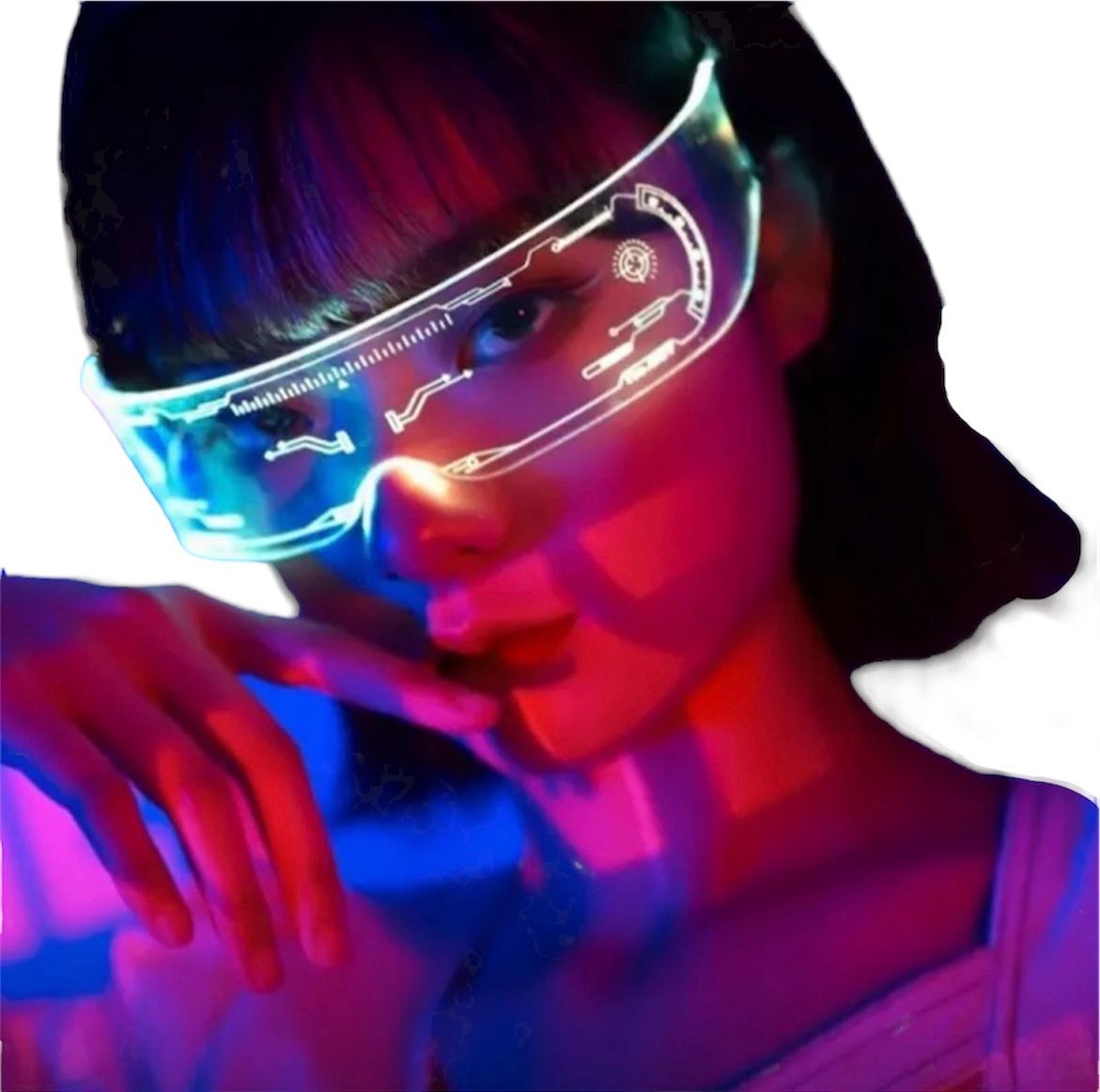 Gafas LED Luminosas De Colores Futuristas - Luegopago