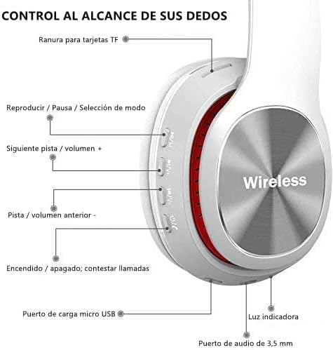 Audífonos Inalámbricos De Diadema Bluetooth Plegable 1000mah
