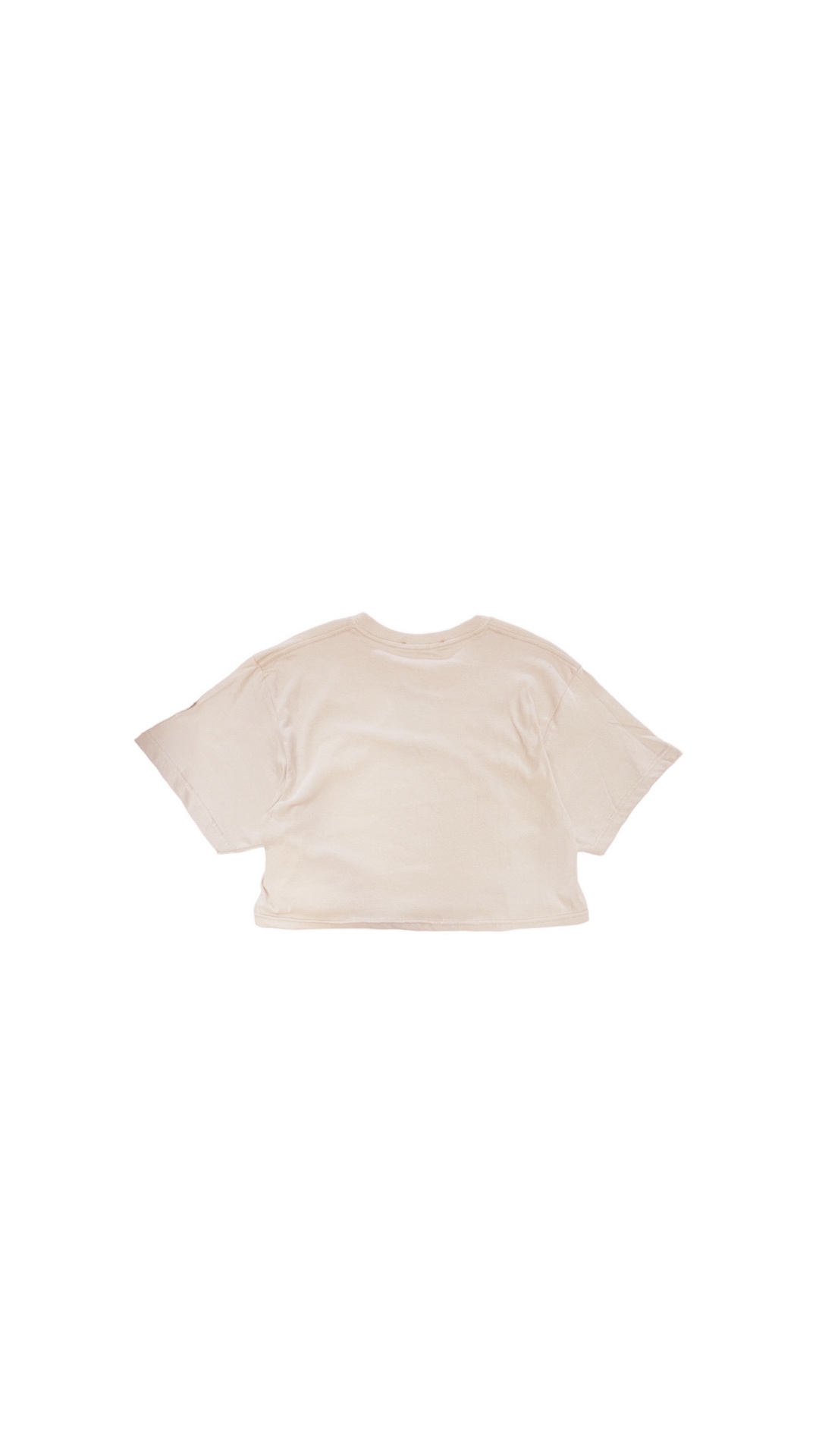 Camiseta Cropped Algodón Beige - Laezzha