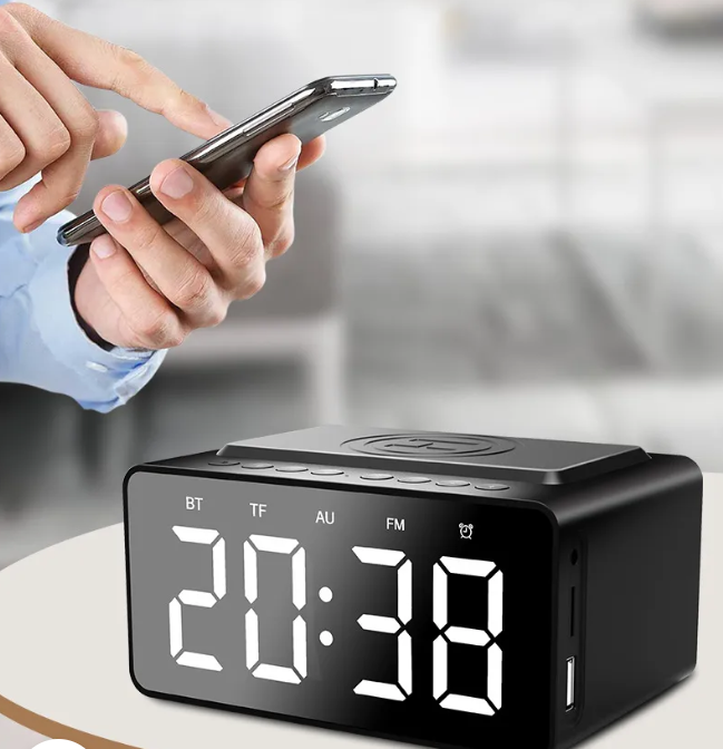 Reloj Digital Radio Despertador Bluetooth Soporte Altavoz