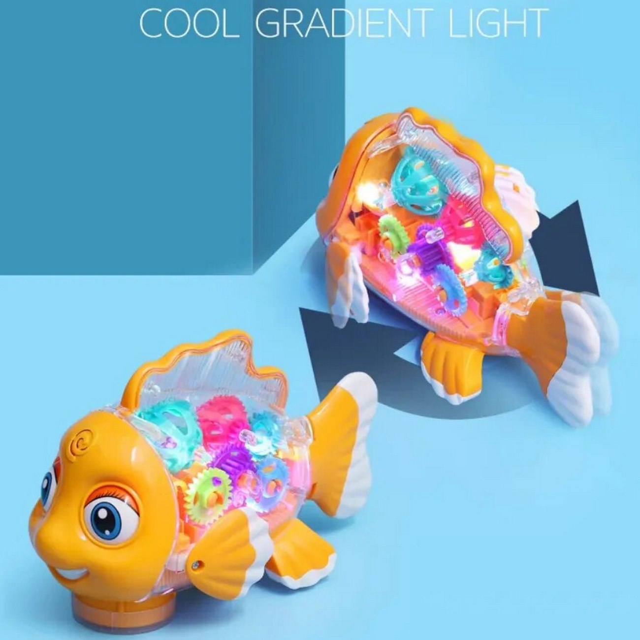 Pez Nemo Robot Luces Sonido Movimiento Juguete + Bateria - Luegopago