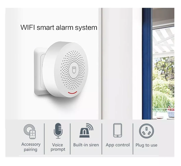 Sistema de alarma para seguridad de toda la casa, kit de 20 piezas de alarma  inalámbrica WiFi para el hogar con sirena, sensor de movimiento PIR,  controles remotos, sensor de puerta/ventana, compatible