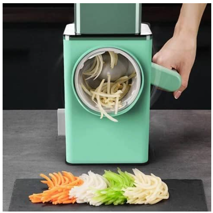Rallador eléctrico de queso, triturador de queso multiusos, picador de  verduras, picador de alimentos sin esfuerzo para rallar queso, verduras y