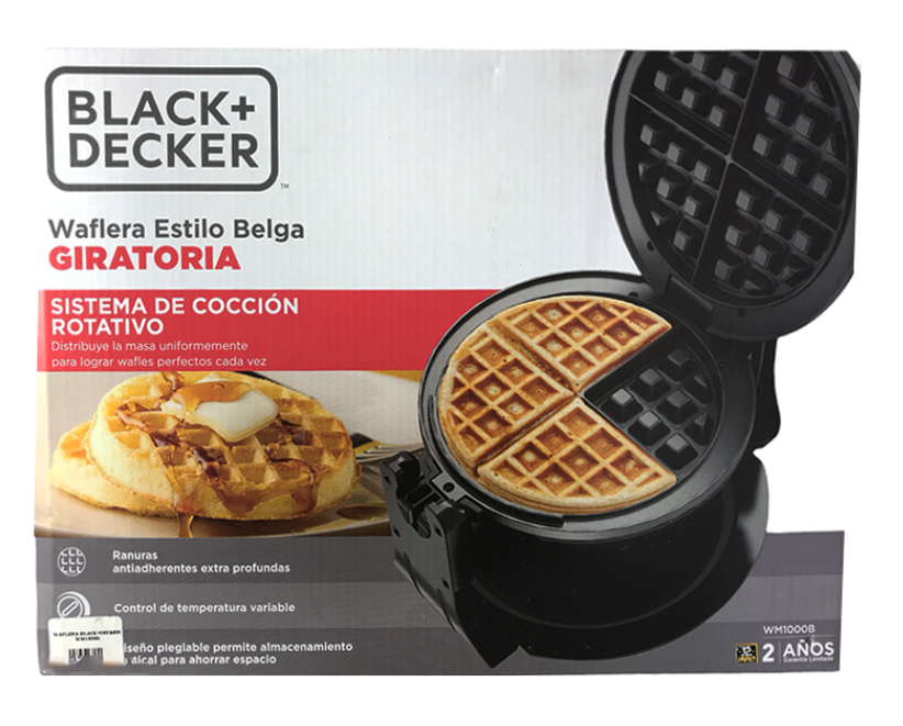 Waflera Estilo Belga Giratoria Black & Decker - Locatel