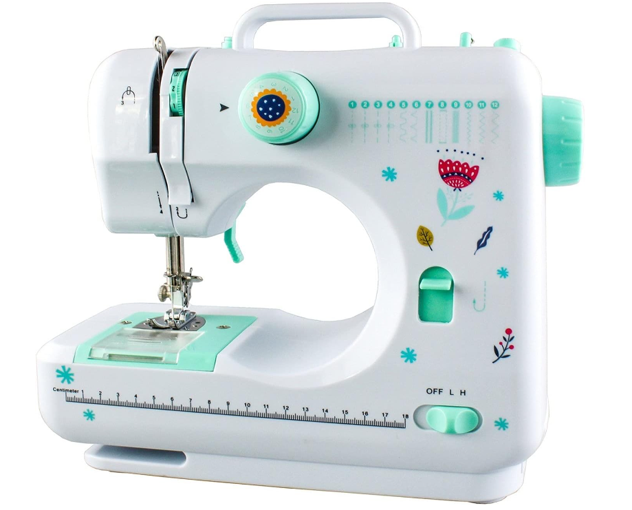 Máquina de coser 505A Máquina de coser multifunción Mini Micro Máquina de  coser eléctrica Máquina de coser con botón de borde de costura (estándar)