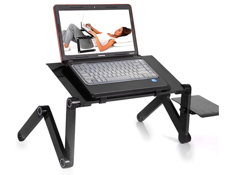 Mesa plegable para ordenador portátil con Patas antideslizantes,  portavasos, cama estable y fuerte, soporte de carga para estudiantes -  AliExpress