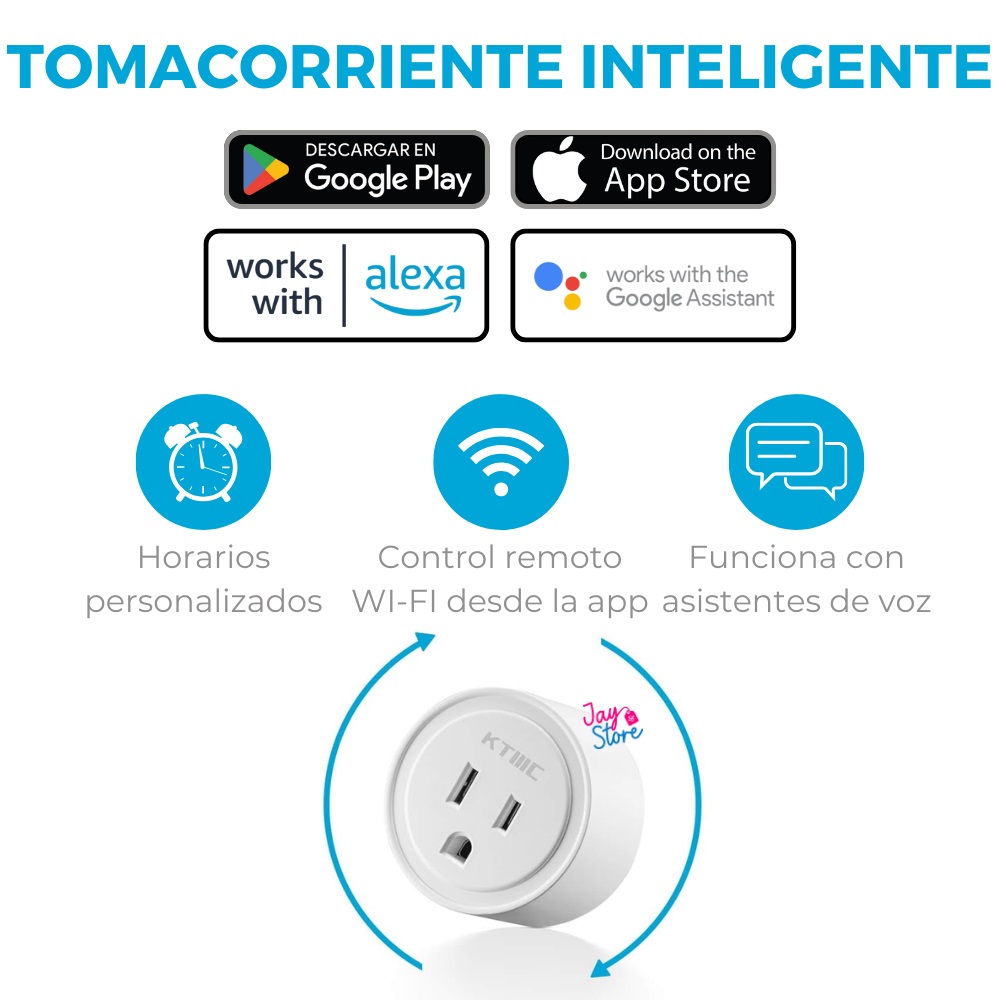 Enchufe Conector Inteligente Smart Plug Wifi Google Alexa 
