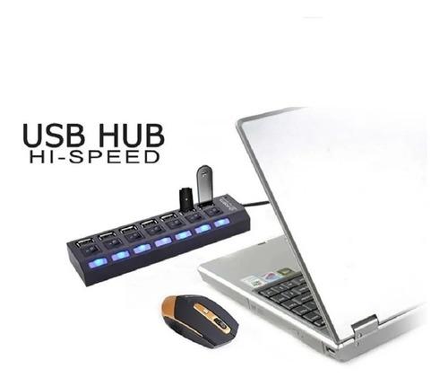 HUB USB 2.0 + 7 PUERTOS MD.INTERRUPTOR – DAPHTECH