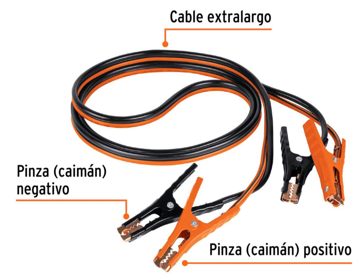 2 Unidades * 2m 7AWG/6.5 Pies Cables De Arranque Pesados Para Batería De  Automóvil, Cables De Refuerzo Positivo Y Negativo Para Arranque